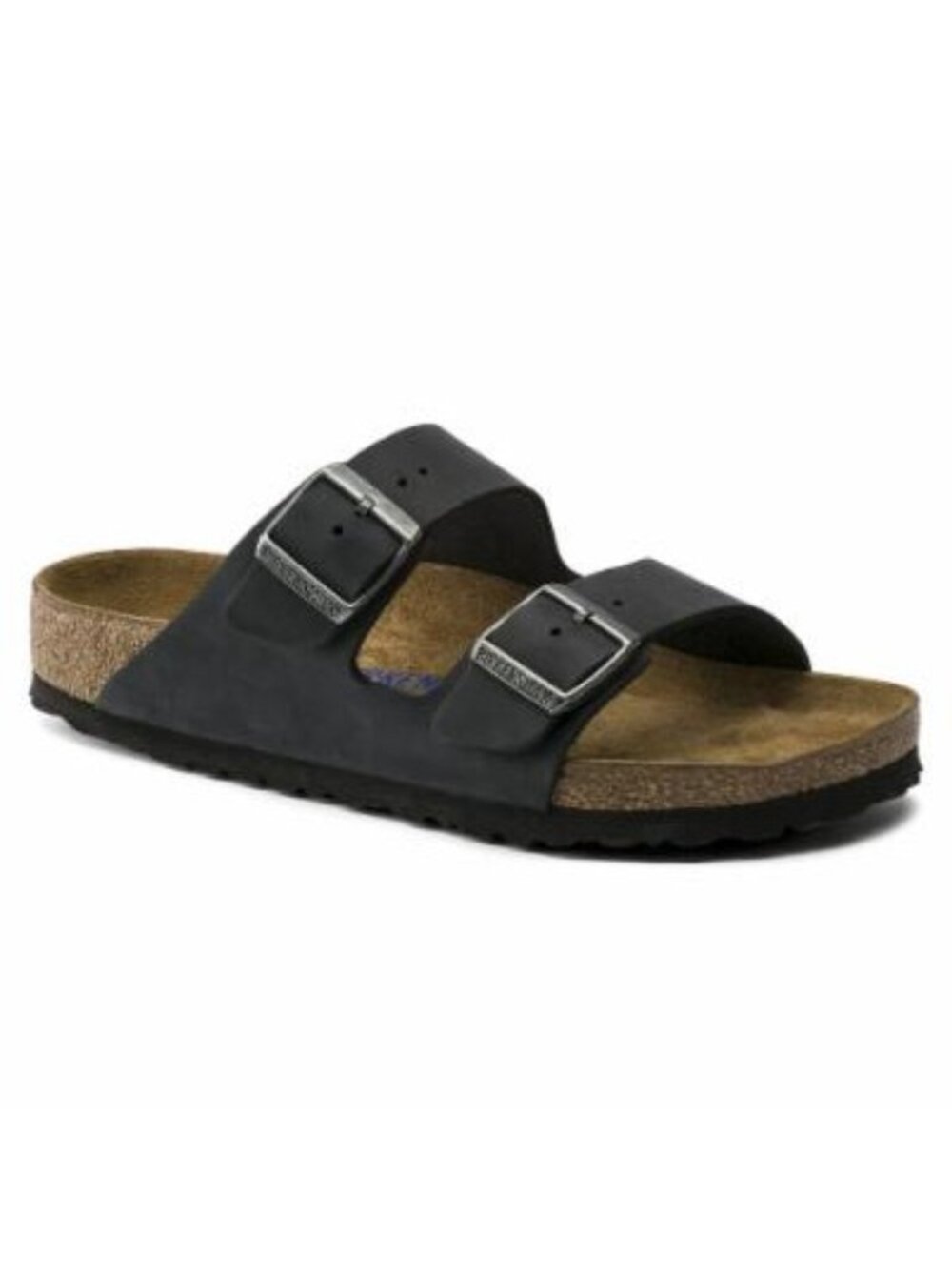 Birkenstock Arizona Black Leather Sandals Narrow Fit Soft Footbed Women Size 5
